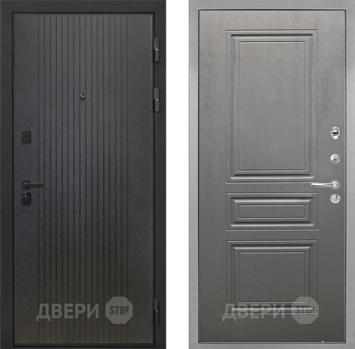 Входная металлическая Дверь Интекрон (INTECRON) Профит Black ФЛ-295 ФЛ-243 Графит вуд дуб в Красногорск