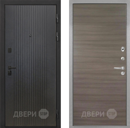 Входная металлическая Дверь Интекрон (INTECRON) Профит Black ФЛ-295 Гладкая Дуб тоскано поперечный в Красногорск