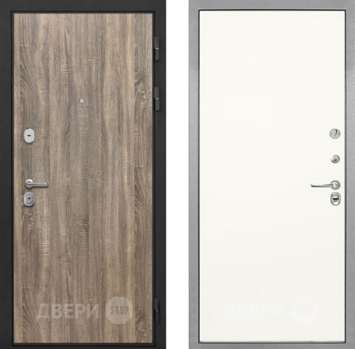 Входная металлическая Дверь Интекрон (INTECRON) Гектор Дуб Турин Гладкая Слоновая кость в Красногорск