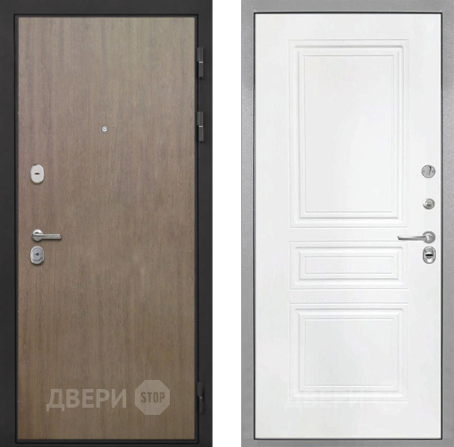 Входная металлическая Дверь Интекрон (INTECRON) Гектор Венге Коричневый ФЛ-243 Белый матовый в Красногорск