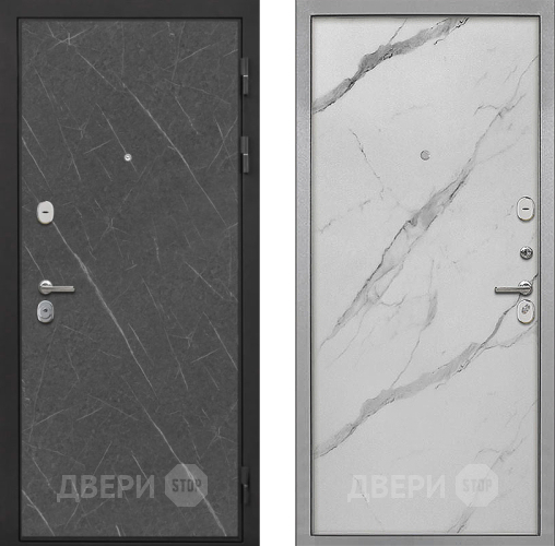 Входная металлическая Дверь Интекрон (INTECRON) Гектор Гранит Лава Оникс Гладкая Мрамор натуральный арктик в Красногорск