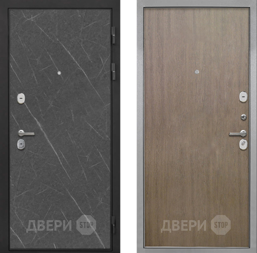 Входная металлическая Дверь Интекрон (INTECRON) Гектор Гранит Лава Оникс Гладкая шпон Венге коричневый в Красногорск