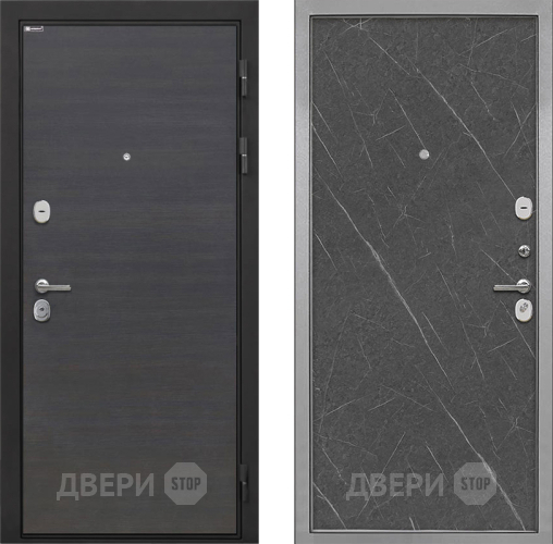 Входная металлическая Дверь Интекрон (INTECRON) Гектор Эковенге Гладкая Гранит лава оникс в Красногорск