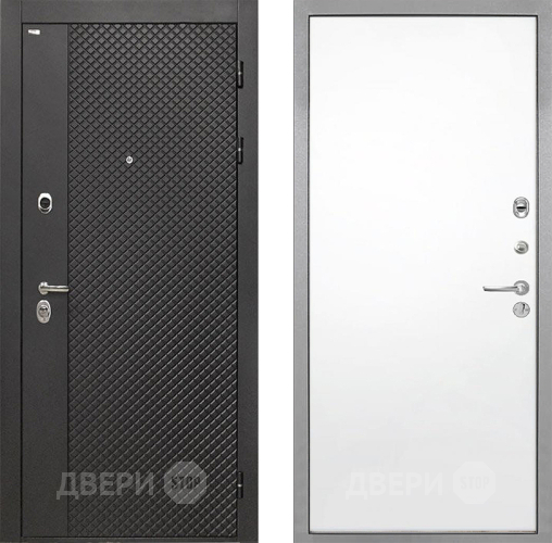 Входная металлическая Дверь Интекрон (INTECRON) Олимпия Black 4К Гладкая Силк Сноу в Красногорск