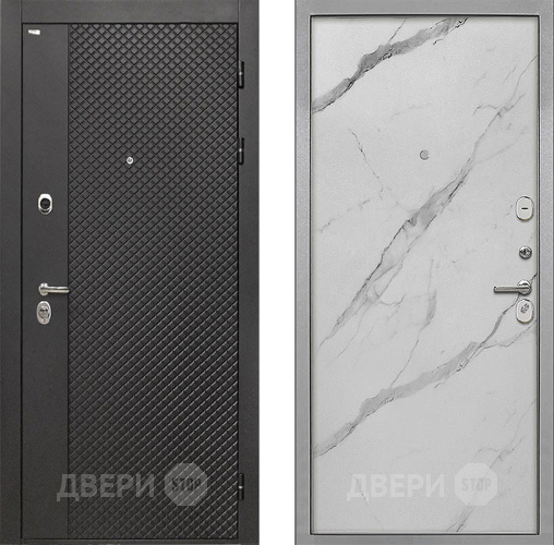Дверь Интекрон (INTECRON) Олимпия Black 4К Гладкая Мрамор натуральный арктик в Красногорск