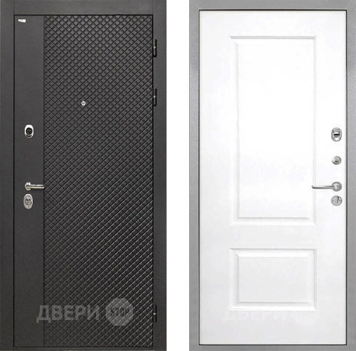Входная металлическая Дверь Интекрон (INTECRON) Олимпия Black 4К Альба Роял Вуд белый в Красногорск