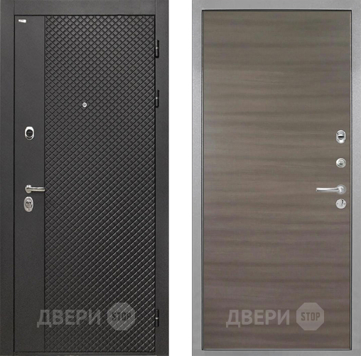 Входная металлическая Дверь Интекрон (INTECRON) Олимпия Black 4К Гладкая Дуб тоскано поперечный в Красногорск