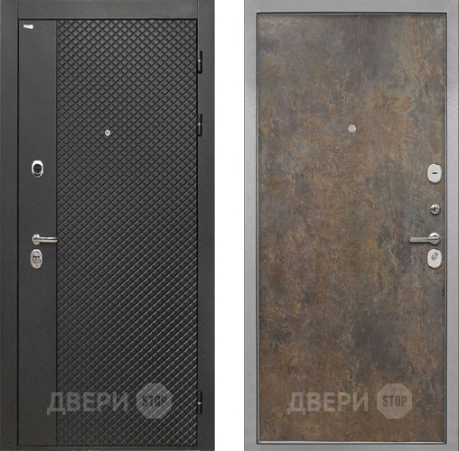 Входная металлическая Дверь Интекрон (INTECRON) Олимпия Black 4К Гладкая Гранж в Красногорск