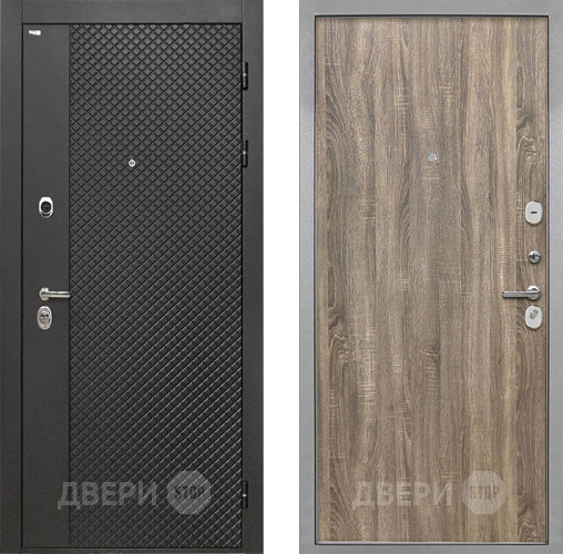 Входная металлическая Дверь Интекрон (INTECRON) Олимпия Black 4К Гладкая Дуб турин в Красногорск