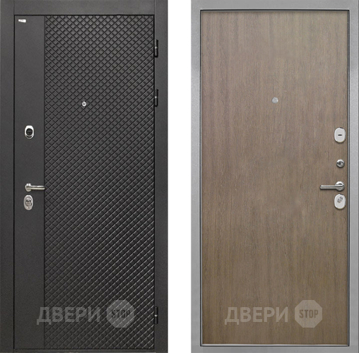 Входная металлическая Дверь Интекрон (INTECRON) Олимпия Black 4К Гладкая шпон Венге коричневый в Красногорск