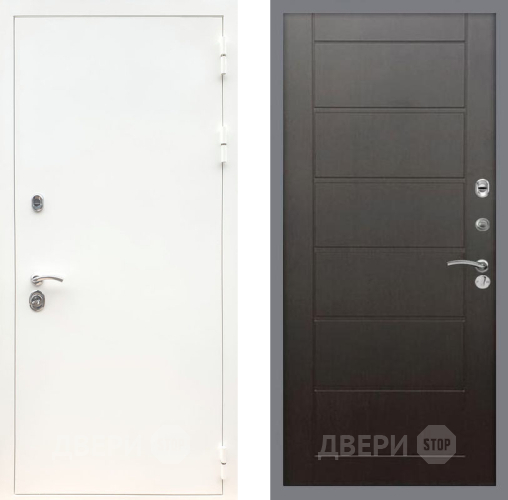 Входная металлическая Дверь Рекс (REX) 5 Белая Шагрень Сити Венге в Красногорск