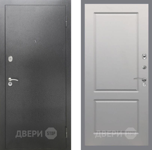 Дверь Рекс (REX) 2А Серебро Антик FL-117 Грей софт в Красногорск