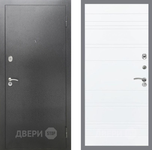 Дверь Рекс (REX) 2А Серебро Антик Line Силк Сноу в Красногорск