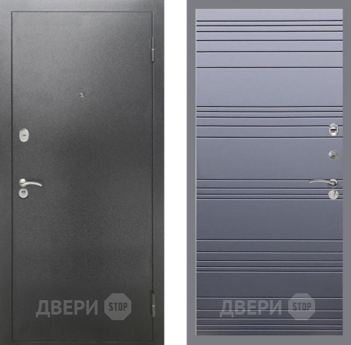 Дверь Рекс (REX) 2А Серебро Антик Line Силк титан в Красногорск