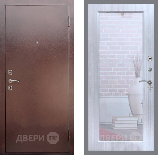 Входная металлическая Дверь Рекс (REX) 1 Зеркало Пастораль Сандал белый в Красногорск