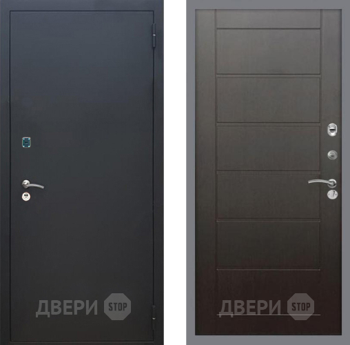 Входная металлическая Дверь Рекс (REX) 1A Черный Муар Сити Венге в Красногорск
