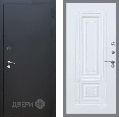 Входная металлическая Дверь Рекс (REX) 1A Черный Муар FL-2 Силк Сноу в Красногорск
