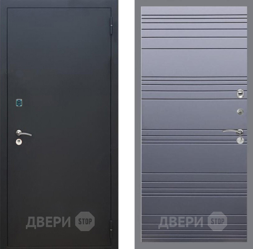 Дверь Рекс (REX) 1A Черный Муар Line Силк титан в Красногорск