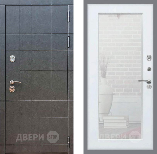 Входная металлическая Дверь Рекс (REX) 21 Зеркало Пастораль Силк Сноу в Красногорск
