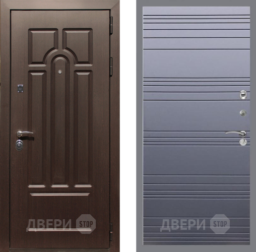 Входная металлическая Дверь Рекс (REX) Эврика Line Силк титан в Красногорск