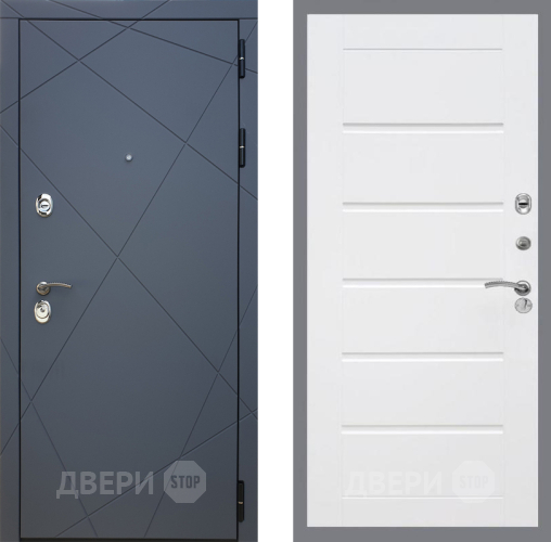 Входная металлическая Дверь Рекс (REX) 13 Силк Титан Сити Белый ясень в Красногорск