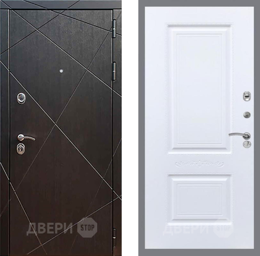 Входная металлическая Дверь Рекс (REX) 13 Венге Смальта Силк Сноу в Красногорск