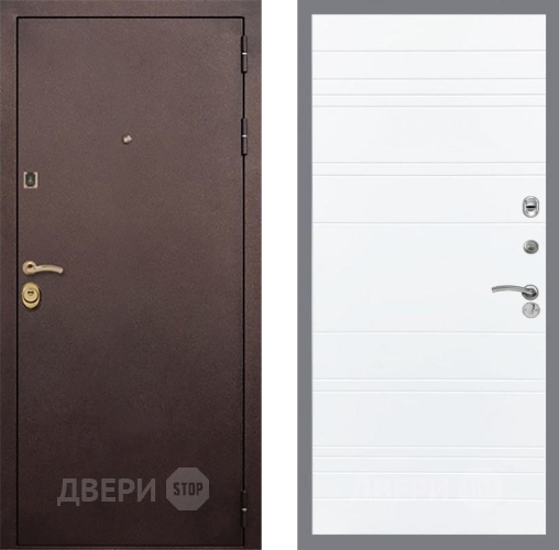 Входная металлическая Дверь Рекс (REX) Лайт 3К Line Силк Сноу в Красногорск