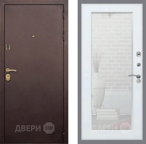Дверь Рекс (REX) Лайт 3К Зеркало Пастораль Силк Сноу в Красногорск