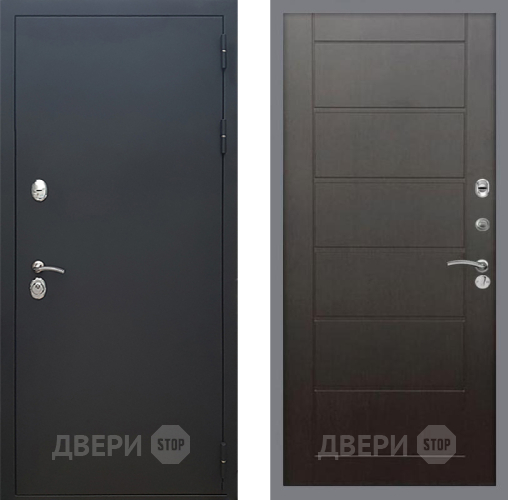 Входная металлическая Дверь Рекс (REX) 5 Черный Муар Сити Венге в Красногорск