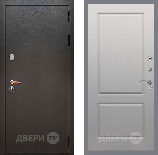Входная металлическая Дверь Рекс (REX) 5 Серебро Антик FL-117 Грей софт в Красногорск