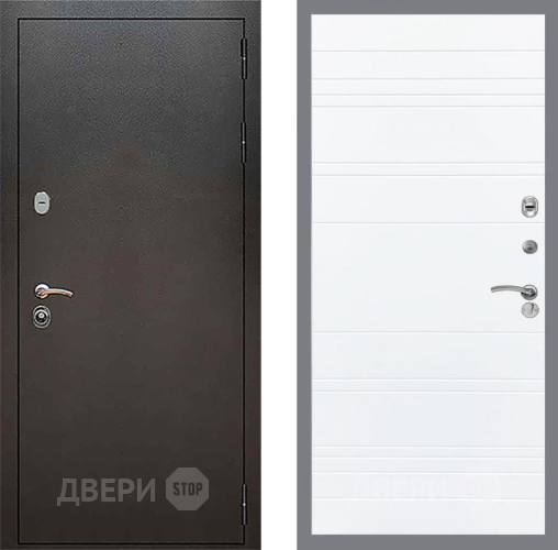 Входная металлическая Дверь Рекс (REX) 5 Серебро Антик Line Силк Сноу в Красногорск