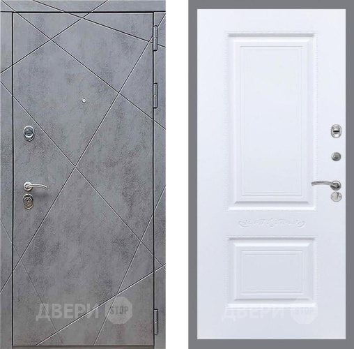Входная металлическая Дверь Рекс (REX) 13 Бетон Темный Смальта Силк Сноу в Красногорск