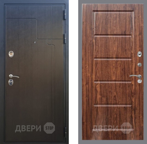 Входная металлическая Дверь Рекс (REX) Премиум-246 FL-39 орех тисненый в Красногорск