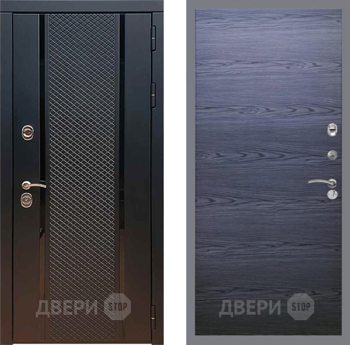 Входная металлическая Дверь Рекс (REX) 25 GL Дуб тангенальный черный в Красногорск