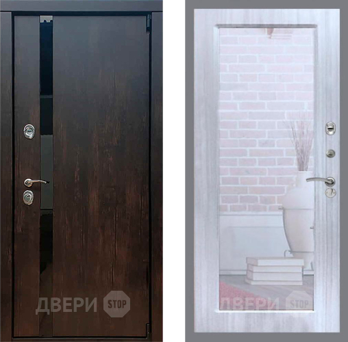 Входная металлическая Дверь Рекс (REX) 26 Зеркало Пастораль Сандал белый в Красногорск