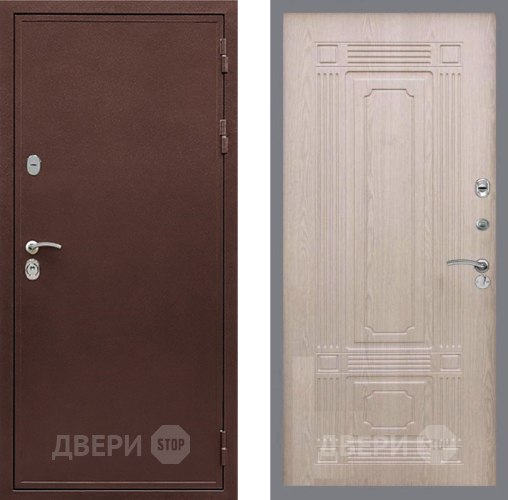 Входная металлическая Дверь Рекс (REX) 5 металл 3 мм FL-2 Беленый дуб в Красногорск