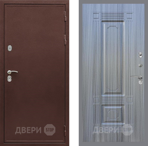 Входная металлическая Дверь Рекс (REX) 5 металл 3 мм FL-2 Сандал грей в Красногорск