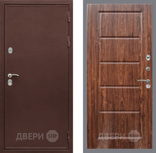 Входная металлическая Дверь Рекс (REX) 5 металл 3 мм FL-39 орех тисненый в Красногорск