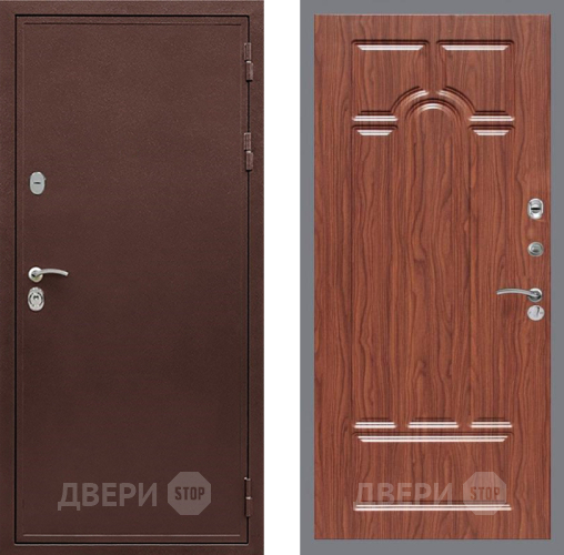 Дверь Рекс (REX) 5 металл 3 мм FL-58 орех тисненый в Красногорск