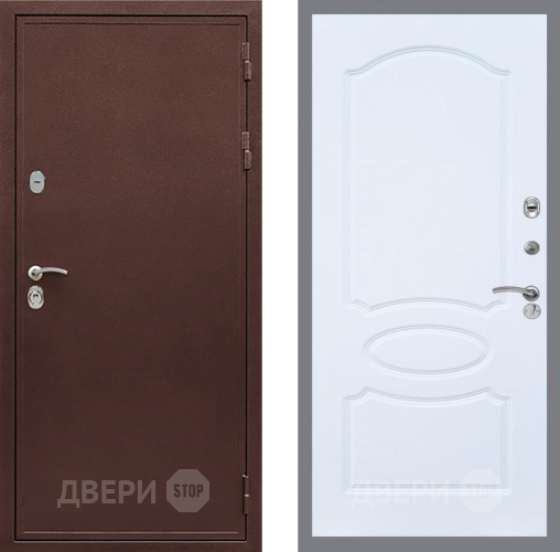 Входная металлическая Дверь Рекс (REX) 5 металл 3 мм FL-128 Силк Сноу в Красногорск